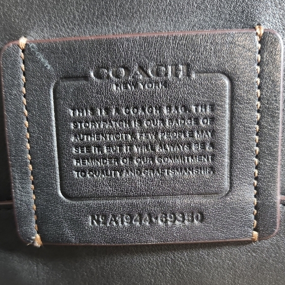 Coach Black Leather Laptop Tote - Picture 2 of 15